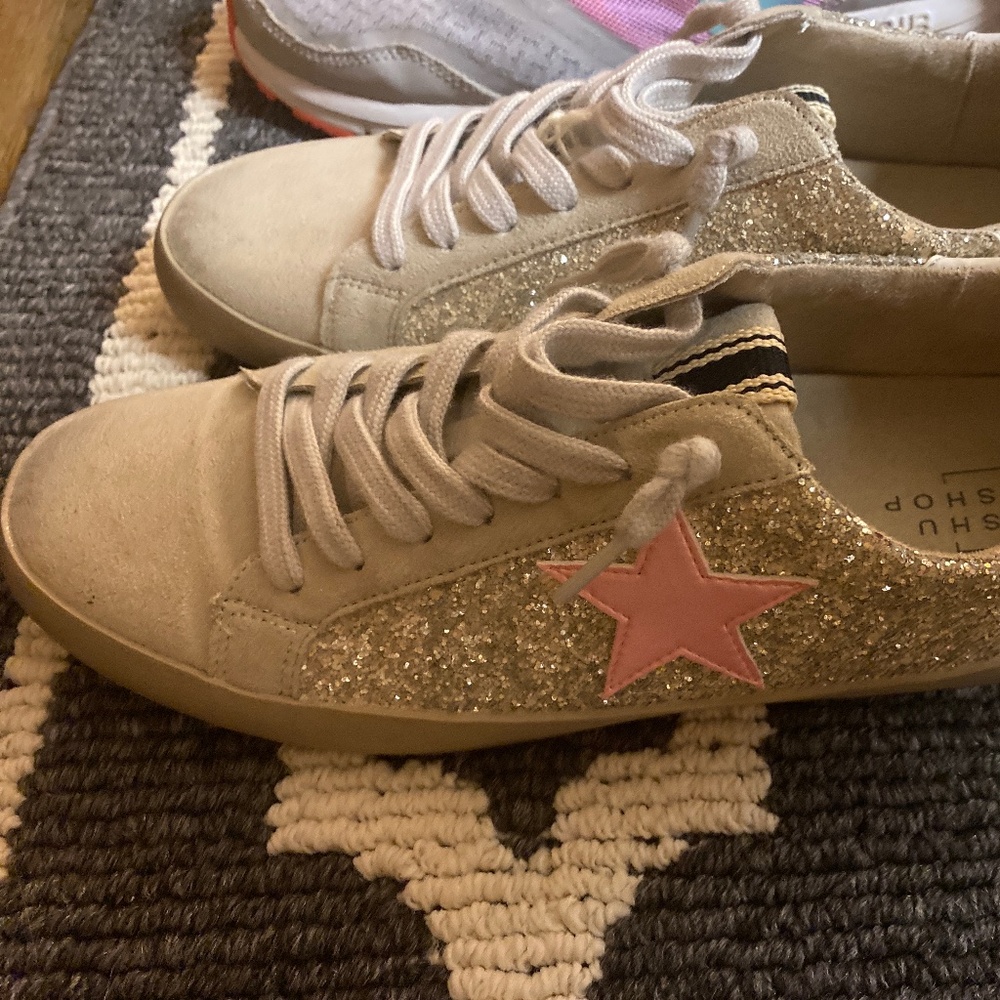 Shu shop glitter sneakers! New in box!